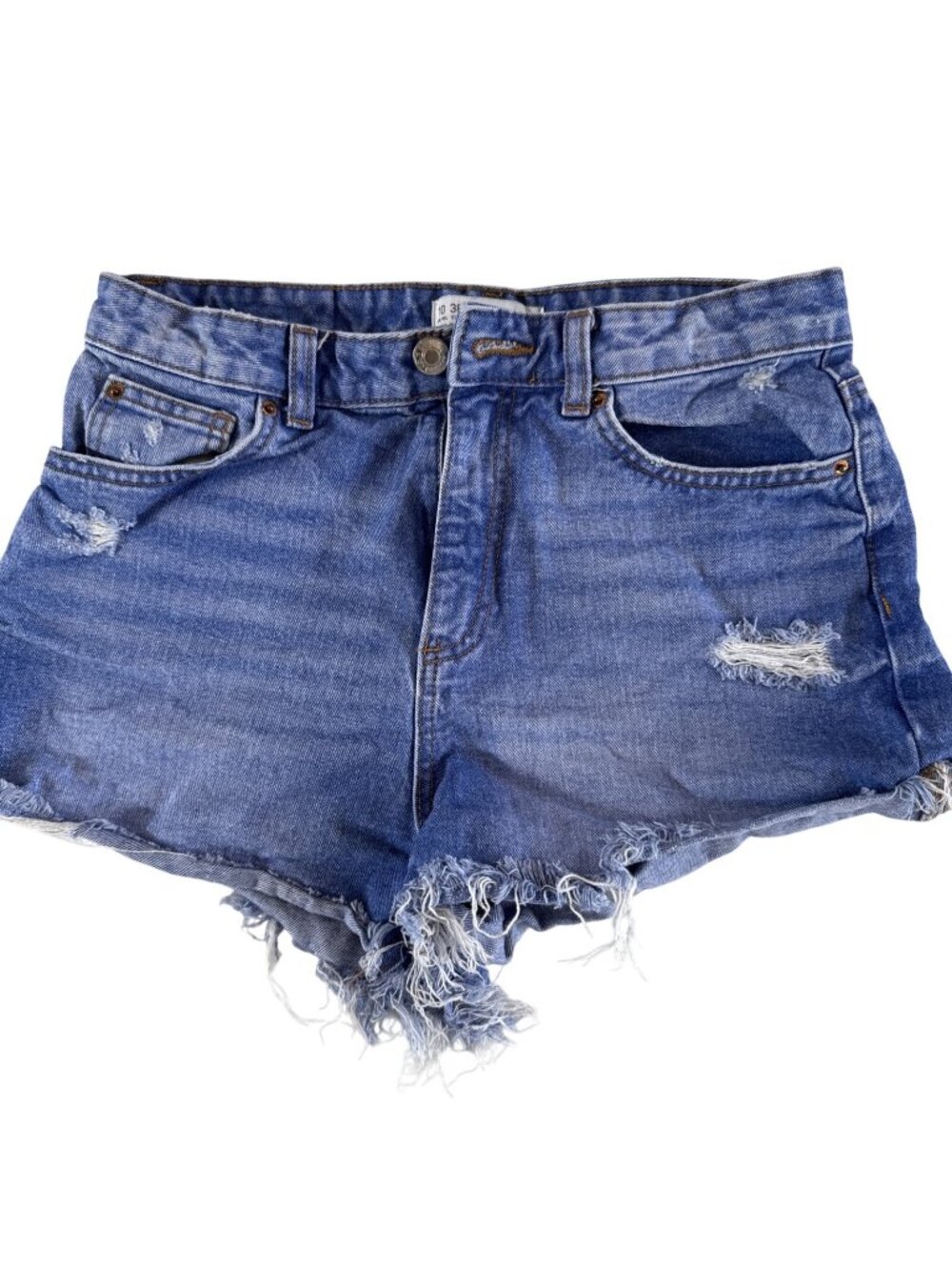 Primark Womens Ripped Distressed High Waisted Shorts Size 6